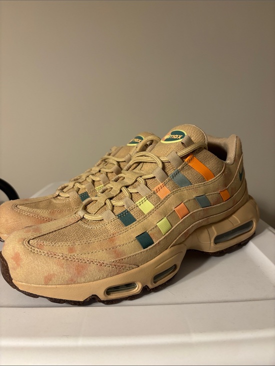 Nike Other - Nike Men’s Air Max 95 Sneakers - Tan with Orange & Green Accents